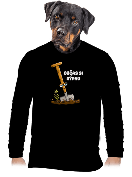 Občas si rýpnu pánské dlouhý rukáv Black