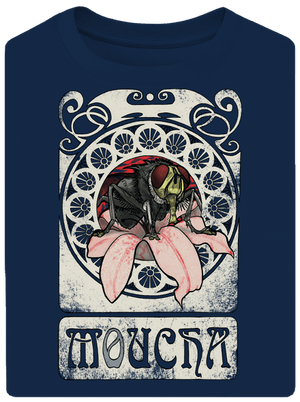 Moucha unisex tričko oversized Midnight Blue