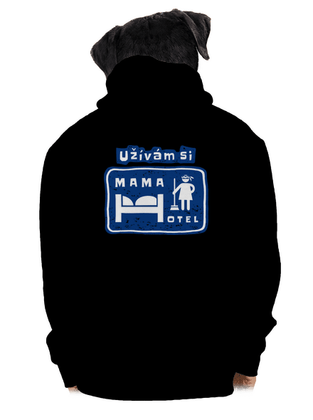 Mama Hotel pánská mikina na zip Black