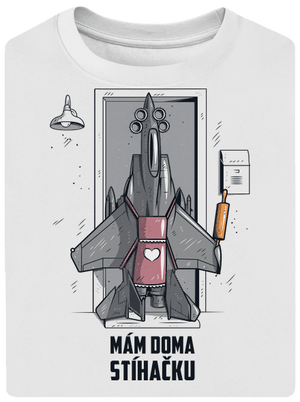 Stíhačka unisex tričko oversized White