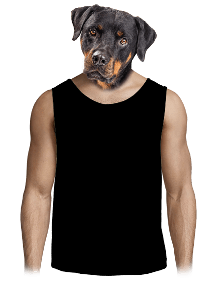 Bez potisku pánské tílko Black