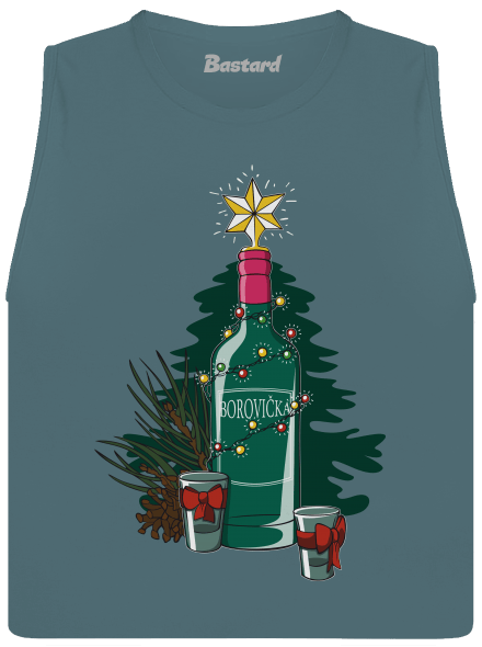 Vánoční borovička dámské tílko volné Heather Deep Teal