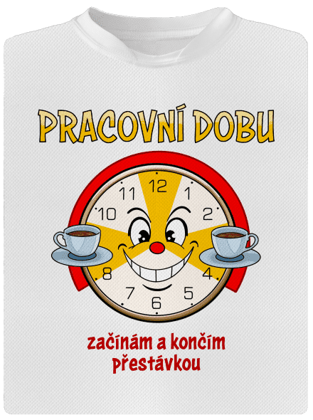 Pracovní doba pánské sportovní tričko White