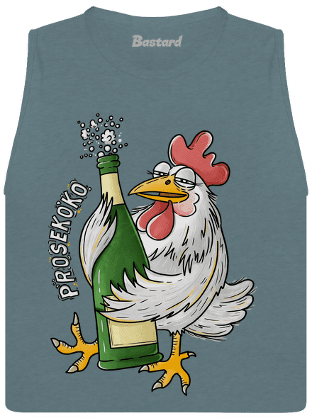 Prosekoko dámské tílko volné Heather Deep Teal