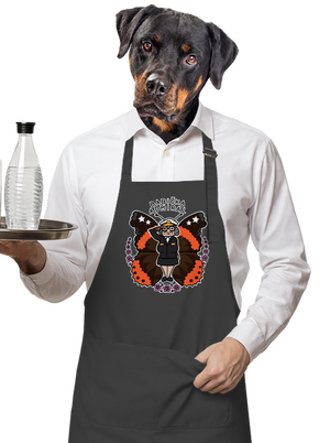 Babička admirál zástěra Dark Grey