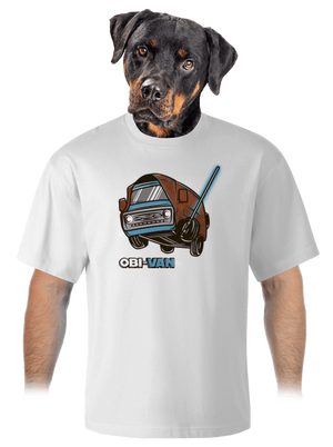 Obi-Van unisex tričko oversized White