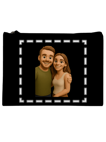 3D plastelína z vlastní fotky taštička Black
