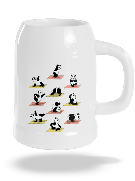 Pandí jóga půllitr White