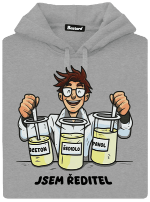 Jsem ředitel pánská mikina klokanka Light Melange