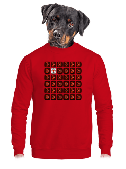 Pexeso unisex mikina bez kapuce Red