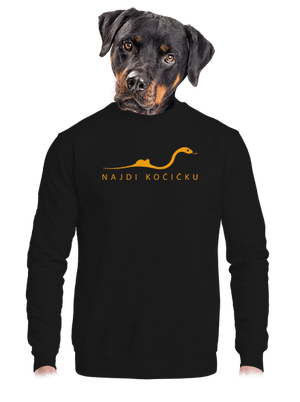 Najdi kočičku unisex mikina bez kapuce Black