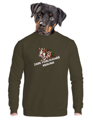 unisex mikina bez kapuce