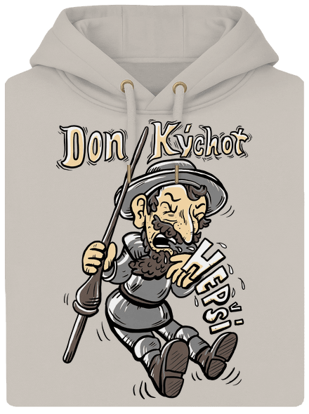 Don Kýchot unisex mikina premium Pastel Macchiato