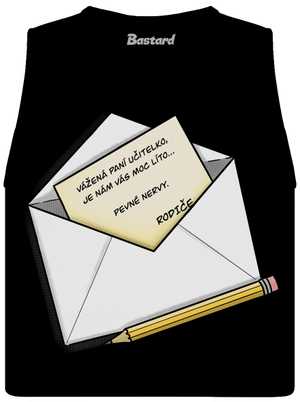 Dopis učitelce dámské tílko volné Black