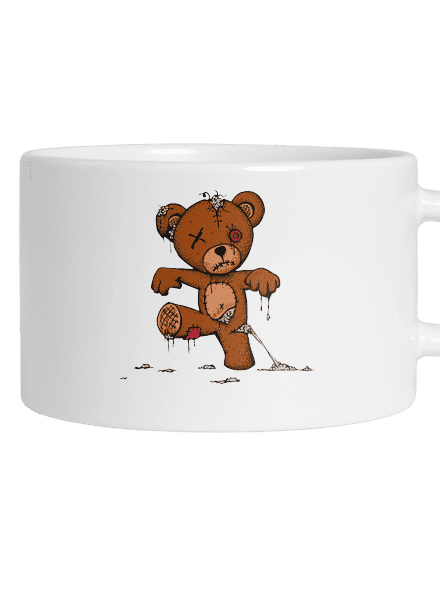 Zombie teddy hrnek makronka White