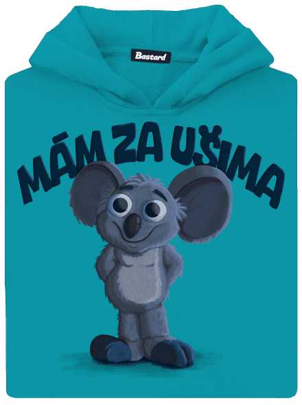Mám za ušima dětská mikina klokanka Hawaiian Blue