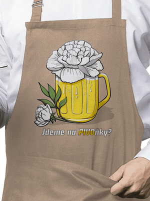 Pivoňky zástěra Rope