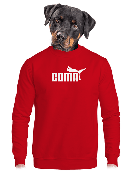 Coma unisex mikina bez kapuce Red