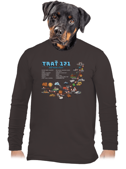 Trať 171 pánské dlouhý rukáv Bear Brown