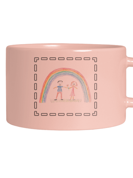 Dětské kresby - nahraj vlastní hrnek makronka Pink Macaron
