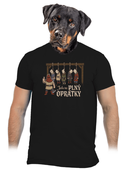 Jedu na plný oprátky pánské tričko Black