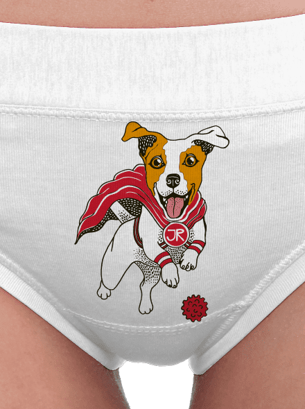 Jack Russell dámské kalhotky White