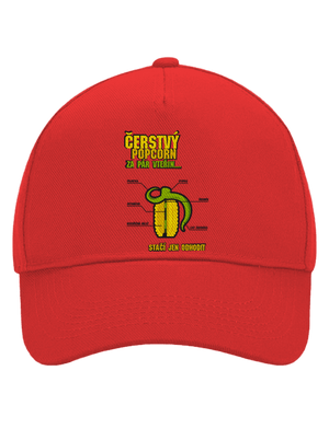 Čerstvý popcorn kšiltovka baseballka Classic Red