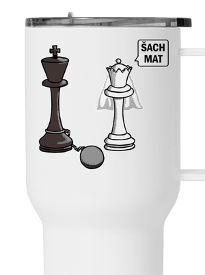 Šach mat termohrnek White