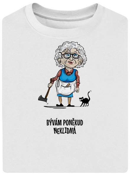 Neklidná - vlastní text unisex tričko oversized White
