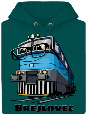 Brejlovec unisex mikina premium Emerald Green