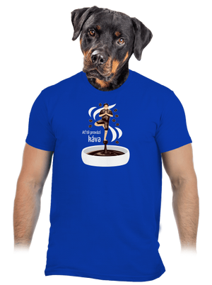 Káva provází pánské tričko Royal Blue