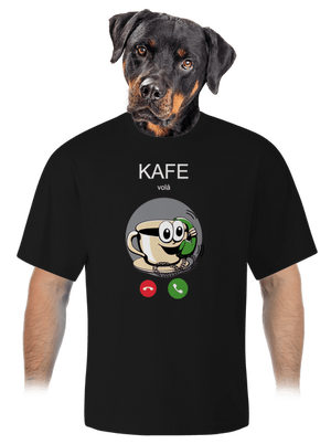 Kafe volá unisex tričko oversized Black