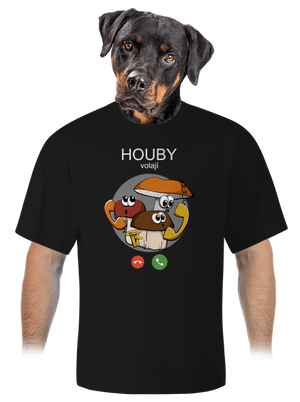 Houby volají unisex tričko oversized Black
