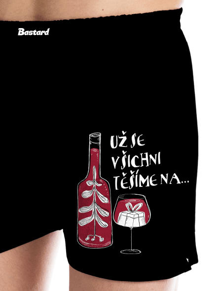 Vánoce ve víně pánské trenky Black