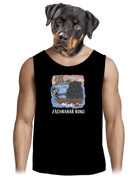 Záchranář roku pánské tílko Black