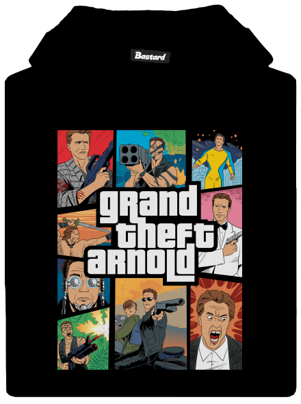 Grand Theft Arnold dětská mikina klokanka Black