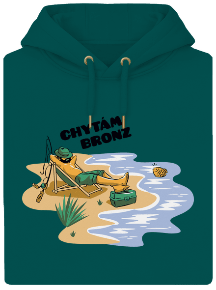 Chytám bronz unisex mikina premium Emerald Green