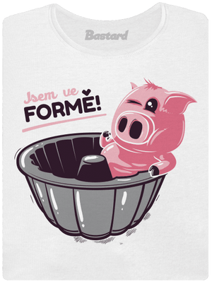 Ve formě dámské tričko s lemem White