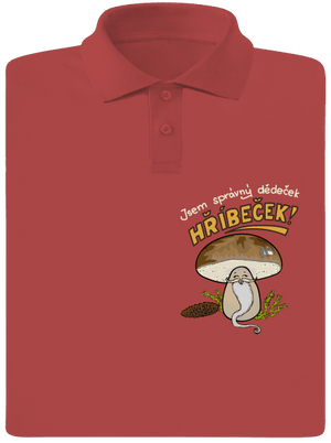 Babka a hříbeček pánská polokošile Burgundy
