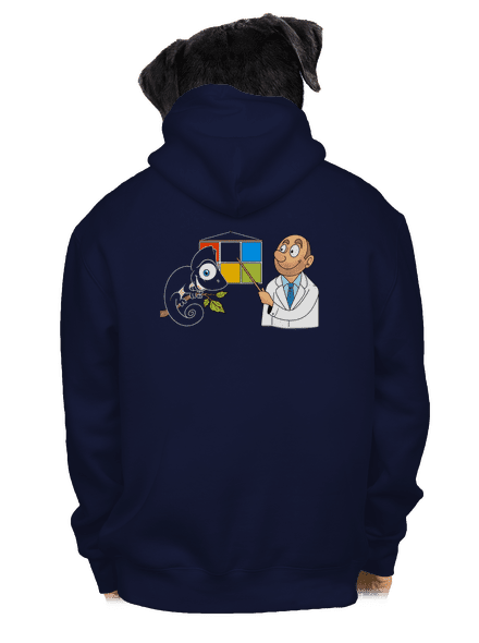 Chameleon u lékaře pánská mikina na zip Navy