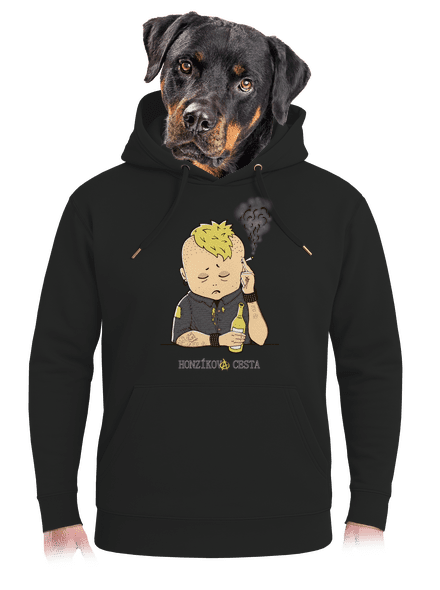 Honzíkova cesta unisex mikina premium Dark Black