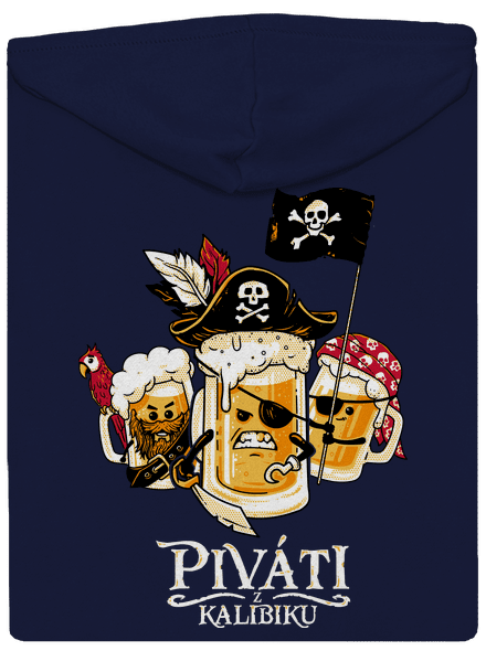 Piváti z Kalibiku pánská mikina na zip Navy