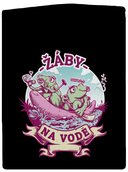 Žáby na vodě dámská mikina na zip Black