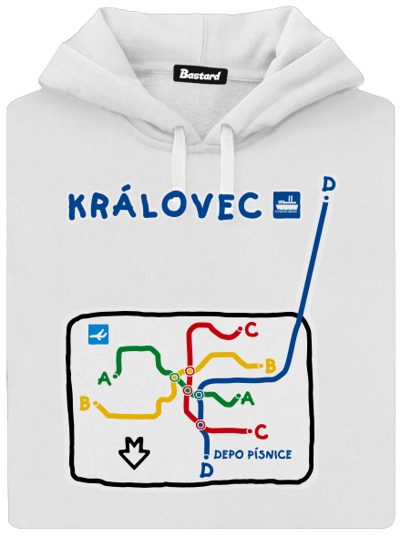 Metro Královec dámská mikina klokanka White