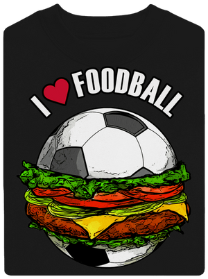 Foodball unisex mikina bez kapuce Black