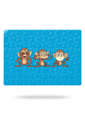 Opičky puzzle White