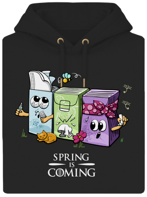 Spring is coming unisex mikina premium Dark Black