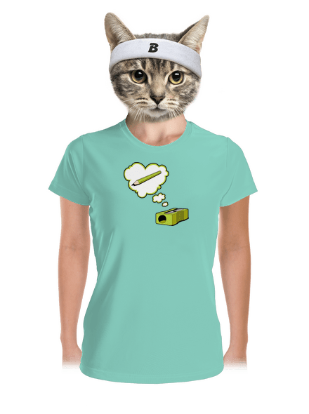 Tužka a Ořezávátko dámské sportovní tričko Mint Mal