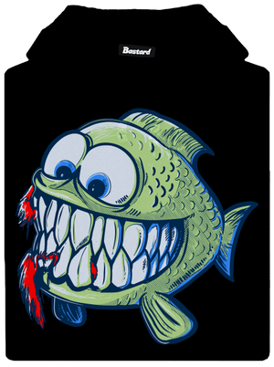 Hladová rybka pánská mikina klokanka Black