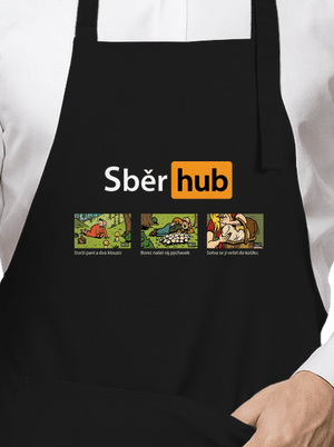 Sběr hub zástěra Black